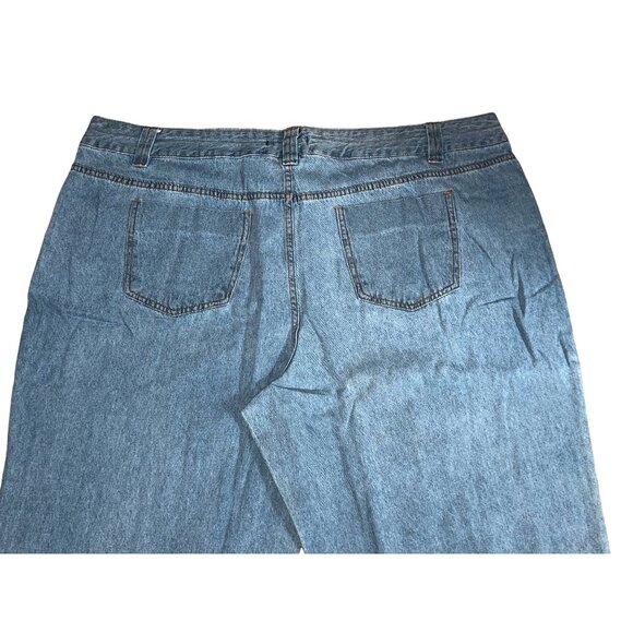 Woman Within NWOT Natural Fit Double Button Fly Wide Leg Jean Size 26 Tall Women - Picture 8 of 8